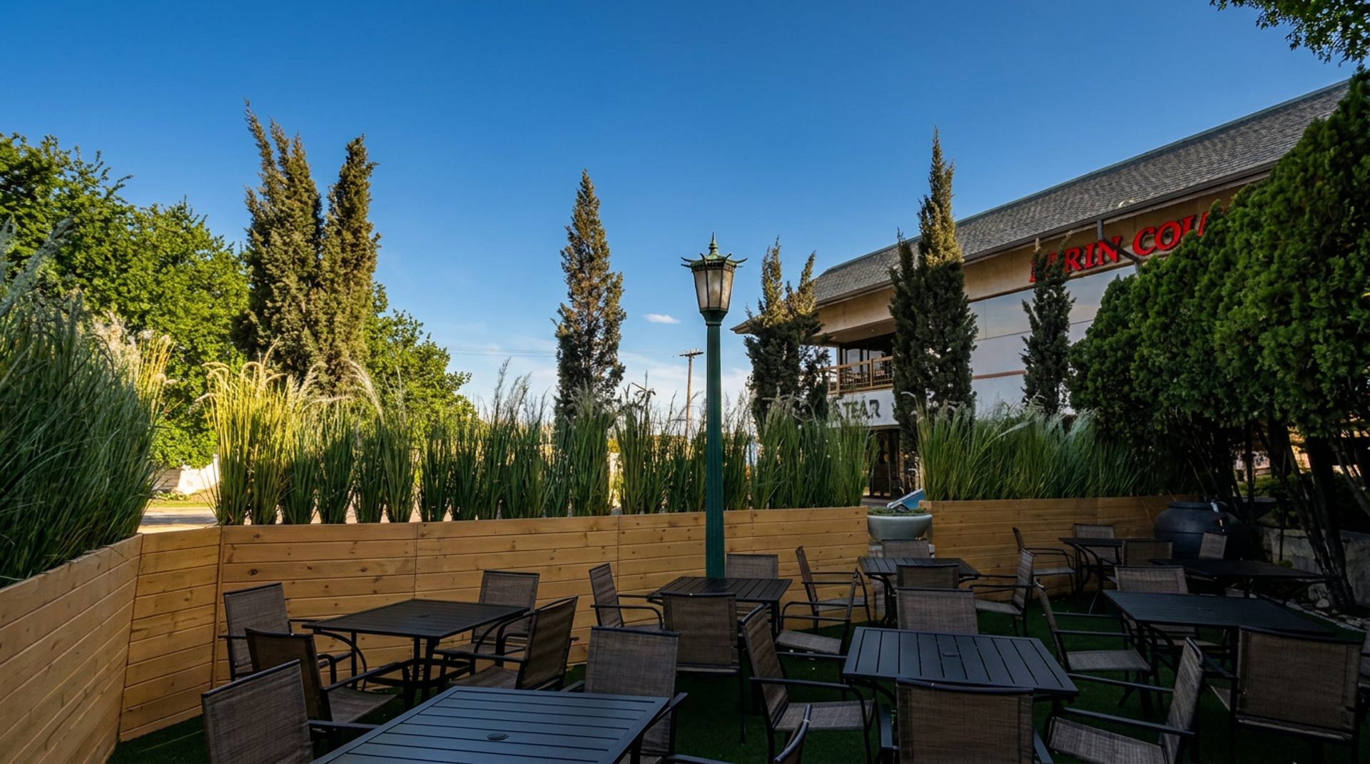 The outside patio